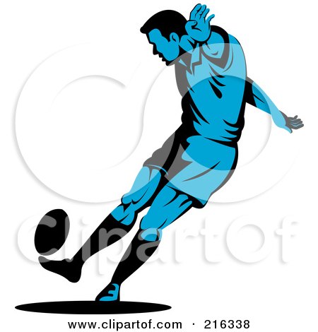 Royalty-Free (RF) Clipart Illustration of a Rugby Football Player - 37 by patrimonio