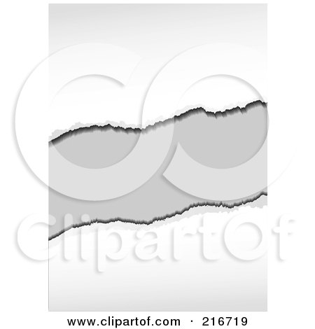 Royalty-Free (RF) Clipart Illustration Of Pieces Of Gray Ripped Paper by michaeltravers