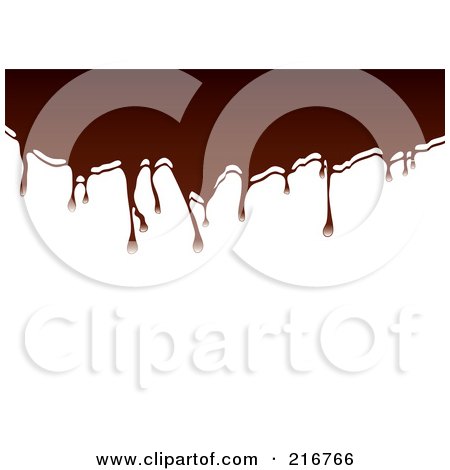 Royalty-Free (RF) Clipart Illustration of Hot Chocolate Melted And Dripping Down by michaeltravers