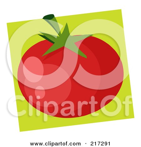 Royalty-Free (RF) Clipart Illustration of a Red Heirloom Tomato by Hit Toon