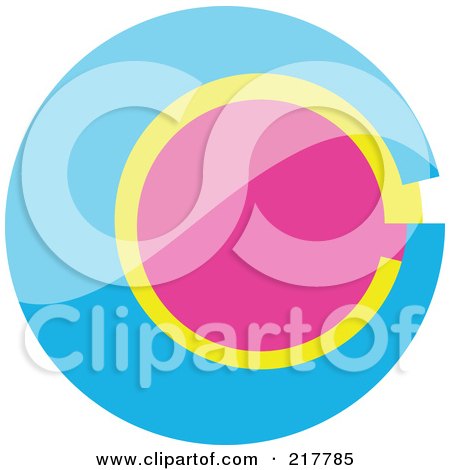 Royalty-Free (RF) Clipart Illustration of a Pastel Colored Design Element Or Logo - 1 by KJ Pargeter