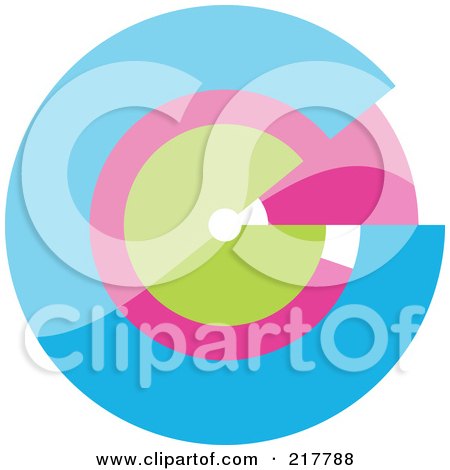 Royalty-Free (RF) Clipart Illustration of a Pastel Colored Design Element Or Logo - 7 by KJ Pargeter