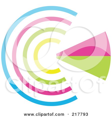 Royalty-Free (RF) Clipart Illustration of a Pastel Colored Design Element Or Logo - 9 by KJ Pargeter