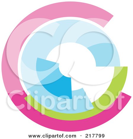 Royalty-Free (RF) Clipart Illustration of a Pastel Colored Design Element Or Logo - 2 by KJ Pargeter