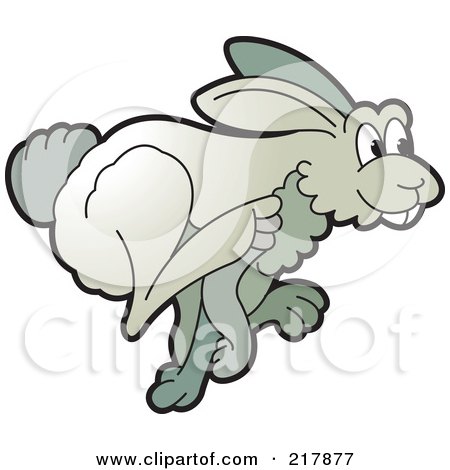 Royalty-Free (RF) Clipart Illustration of a Hare Running by Lal Perera