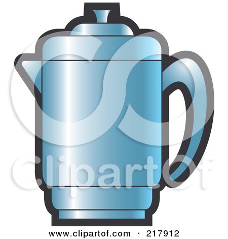 Royalty-Free (RF) Clipart Illustration of a Blue Pitcher by Lal Perera