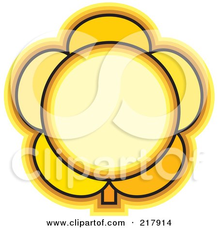 Royalty-Free (RF) Clipart Illustration of a Yellow Flower by Lal Perera