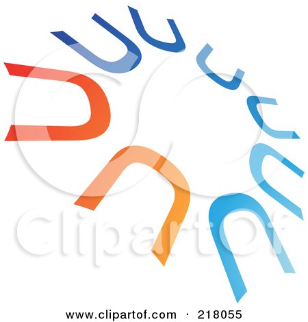 Royalty-Free (RF) Clipart Illustration of an Abstract Tilted Circle Logo Icon - 4 by cidepix