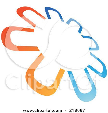 Royalty-Free (RF) Clipart Illustration of an Abstract Tilted Circle Logo Icon - 1 by cidepix
