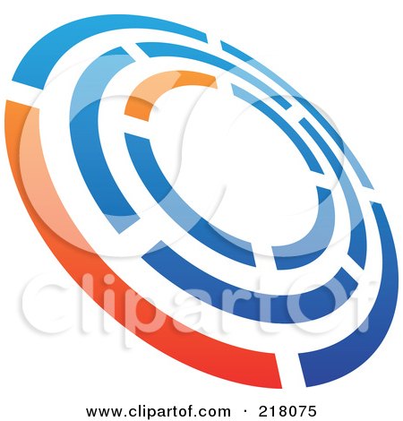 Royalty-Free (RF) Clipart Illustration of an Abstract Circle Logo Icon Design - 23 by cidepix