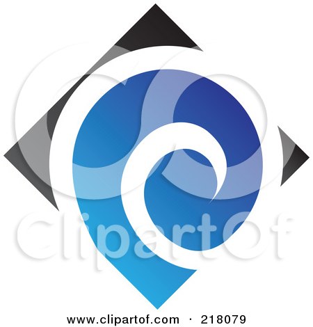 Royalty-Free (RF) Clipart Illustration of an Abstract Spiraling Logo Icon - 5 by cidepix