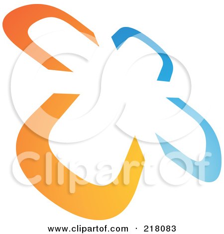 Royalty-Free (RF) Clipart Illustration of an Abstract Tilted Circle Logo Icon - 3 by cidepix