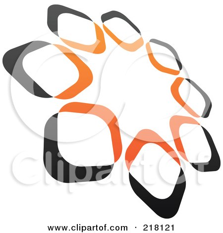 Royalty-Free (RF) Clipart Illustration of an Abstract Tilted Circle Logo Icon - 2 by cidepix