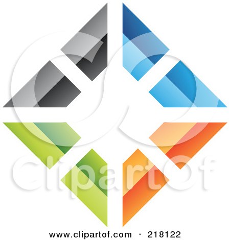 Royalty-Free (RF) Clipart Illustration of an Abstract Colorful Walls Logo Icon - 5 by cidepix