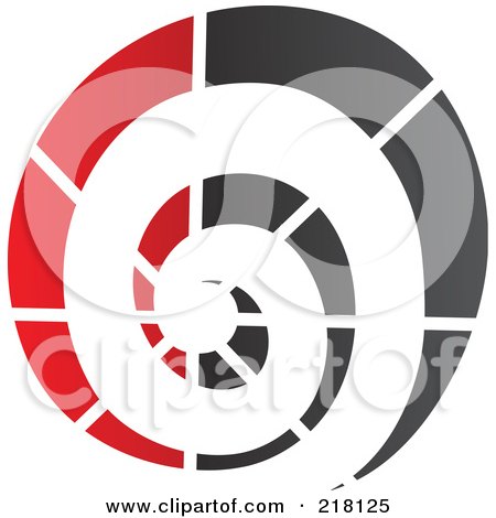 Royalty-Free (RF) Clipart Illustration of an Abstract Spiraling Logo Icon - 4 by cidepix