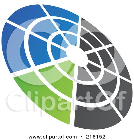 Royalty-Free (RF) Clipart Illustration of an Abstract Circle Logo Icon Design - 12 by cidepix