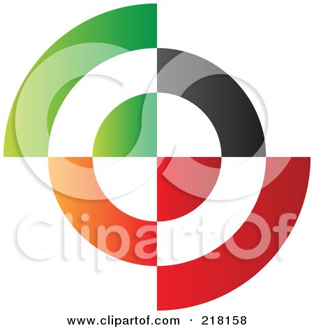 Royalty-Free (RF) Clipart Illustration of an Abstract Circle Logo Icon Design - 1 by cidepix