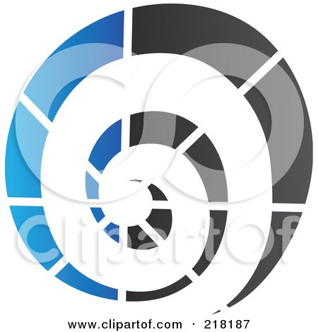 Royalty-Free (RF) Clipart Illustration of an Abstract Spiraling Logo Icon - 3 by cidepix