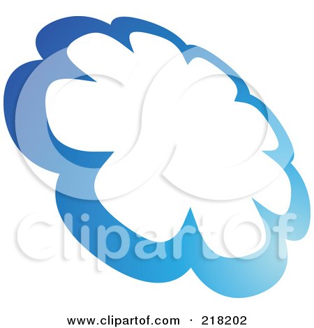 Royalty-Free (RF) Clipart Illustration of an Abstract Cloud Circle Logo Icon Design by cidepix