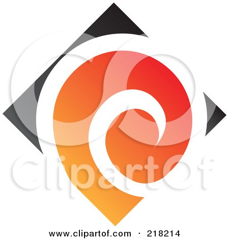 Royalty-Free (RF) Clipart Illustration of an Abstract Spiraling Logo Icon - 1 by cidepix