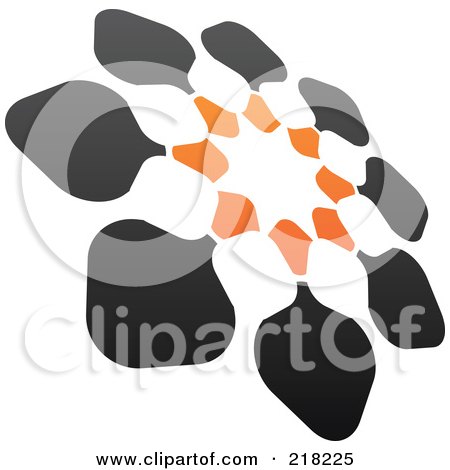 Royalty-Free (RF) Clipart Illustration of an Abstract Circle Logo Icon Design - 6 by cidepix