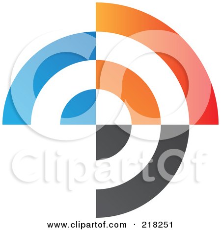 Royalty-Free (RF) Clipart Illustration of an Abstract Circle Logo Icon Design - 2 by cidepix