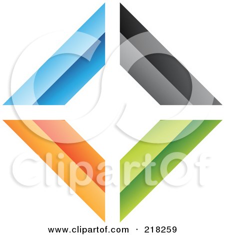 Royalty-Free (RF) Clipart Illustration of an Abstract Colorful Walls Logo Icon - 2 by cidepix