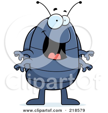 Royalty-Free (RF) Clipart Illustration of a Happy Pillbug Standing by Cory Thoman