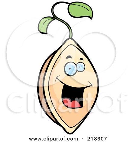 Royalty-Free (RF) Clipart Illustration of a Happy Seedling Character by Cory Thoman