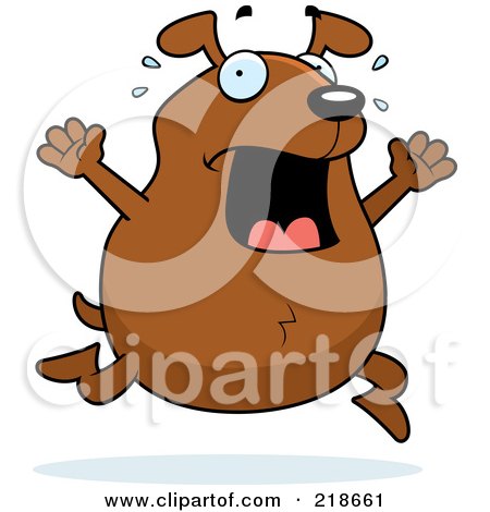 Royalty-Free (RF) Clipart Illustration of a Stressed Dog Freaking Out by Cory Thoman
