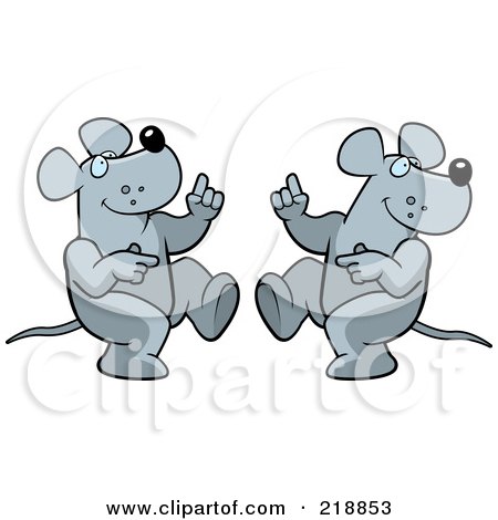 Royalty-Free (RF) Clipart Illustration of a Dancing Rat Couple by Cory Thoman