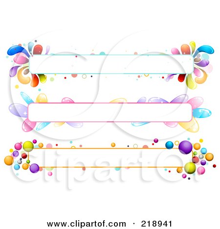 Royalty-Free (RF) Clipart Illustration of a Digital Collage Of Three Colorful Website Banner Headers - 5 by BNP Design Studio
