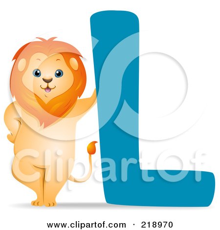 Royalty-Free (RF) Clipart Illustration of an Animal Alphabet With A Lion By An L by BNP Design Studio