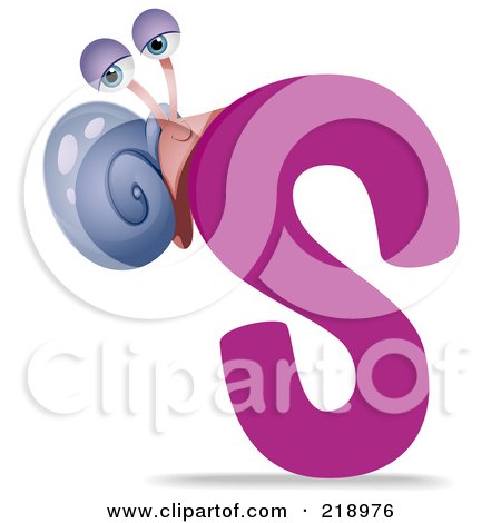 Royalty-Free (RF) Clipart Illustration of an Animal Alphabet With A Snail On An S by BNP Design Studio