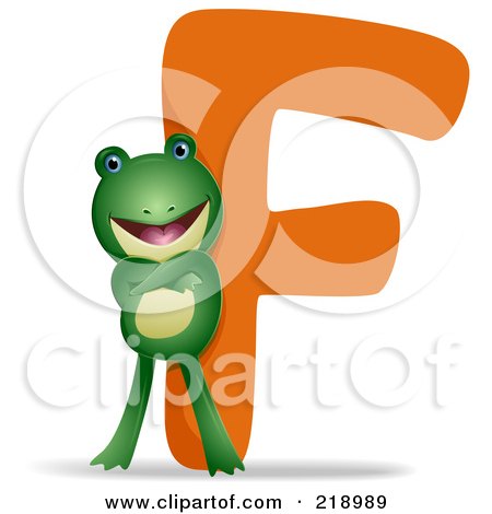 Royalty-Free (RF) Clipart Illustration of an Animal Alphabet With A Frog By An F by BNP Design Studio