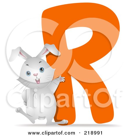 Royalty-Free (RF) Clipart Illustration of an Animal Alphabet With A Rabbit By A R by BNP Design Studio