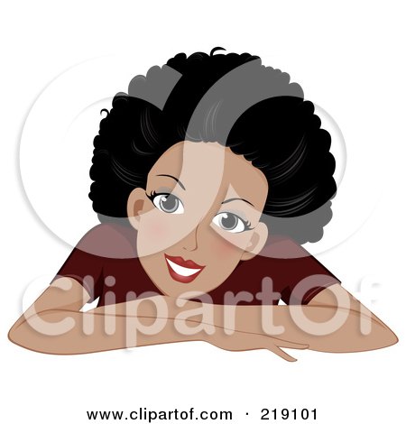 https://images.clipartof.com/small/219101-Royalty-Free-RF-Clipart-Illustration-Of-A-Beautiful-Black-Woman-Smiling-And-Resting-Her-Face-On-Her-Hands.jpg