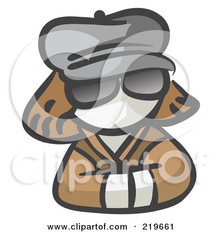 Royalty-Free (RF) Clipart Illustration of a White Woman Avatar Incognito by Leo Blanchette
