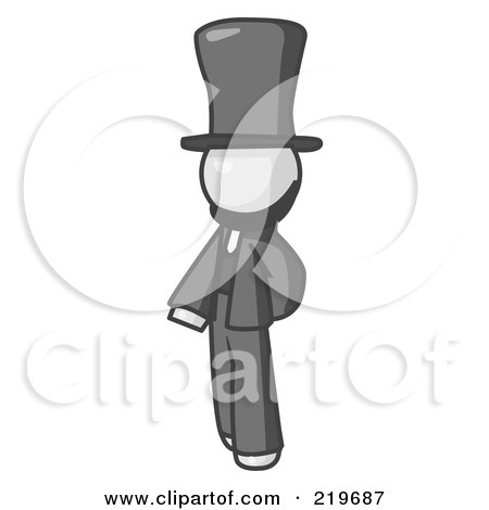 Royalty-Free (RF) Clipart Illustration of a White Man Depicting Abraham Lincoln by Leo Blanchette