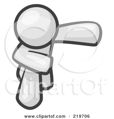 Royalty-Free (RF) Clipart Illustration of a White Man Bowing by Leo Blanchette
