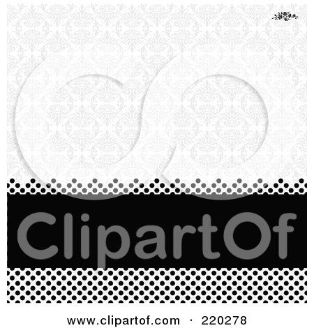Royalty-Free (RF) Clipart Illustration of a Formal Invitation Design Of Gray Pattern With Black Dots And Copyspace by BestVector
