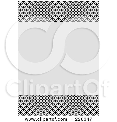Royalty-Free (RF) Clipart Illustration of a Formal Invitation Design Of Black Circles Bordering Gray Space by BestVector