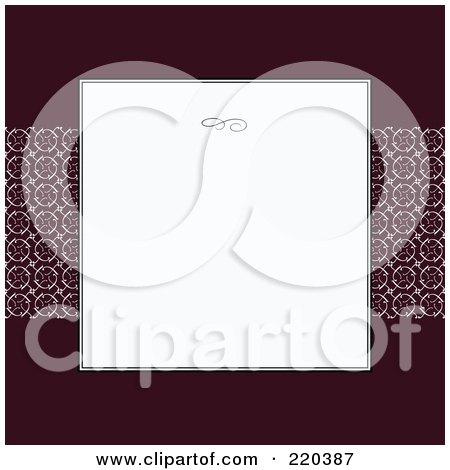 Royalty-Free (RF) Clipart Illustration of a Formal Invitation Design Of A White Box Over A Violet Background by BestVector