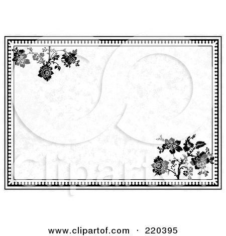 Royalty-Free (RF) Clipart Illustration of a  Formal Floral Invitation Border With Copyspace - 10 by BestVector