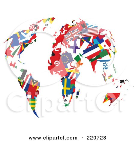 Royalty-Free (RF) Clipart Illustration of International Flag Continents by Prawny