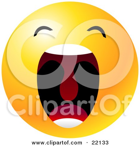Yellow Emoticon Face With His Mouth Wide Open Showing His Uvula, Symbolizing Frustration And Annoyance Posters, Art Prints