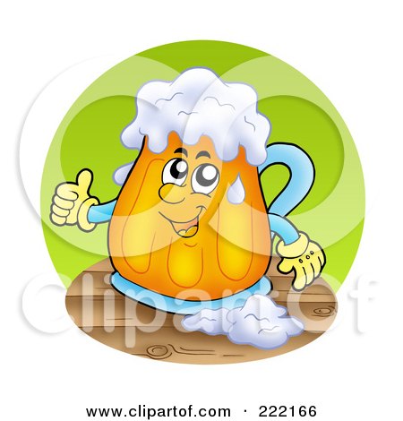 Royalty-Free (RF) Clipart Illustration of a Happy Beer Mug Character by visekart