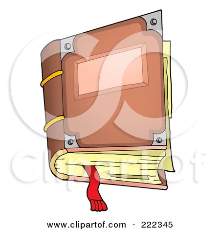 Royalty-Free (RF) Clipart Illustration of an Aged Closed Book by visekart