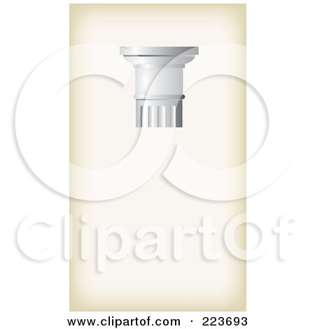 Royalty-Free (RF) Clipart Illustration of a Business Card Design Of A Pillar On Antique Beige by Eugene