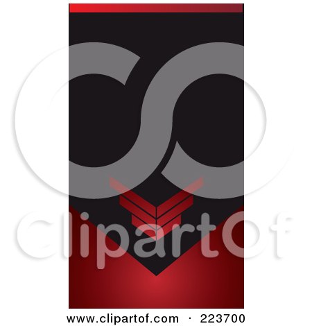 Royalty-Free (RF) Clipart Illustration of a Business Card Design Of Red Arrows On Black And Red by Eugene
